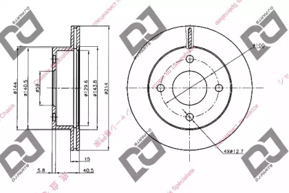 Тормозной диск DJ PARTS BD2041